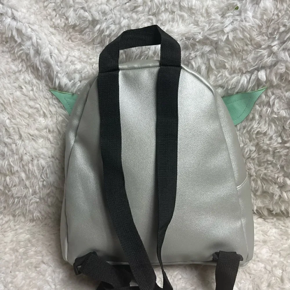 Star Wars Grogu Baby Yoda Mini Backpack Silver & mint green
